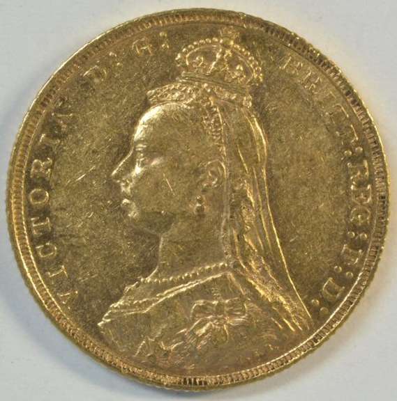 Real flashy 1892 Jubilee Head British Gold Sovereign. Scarce