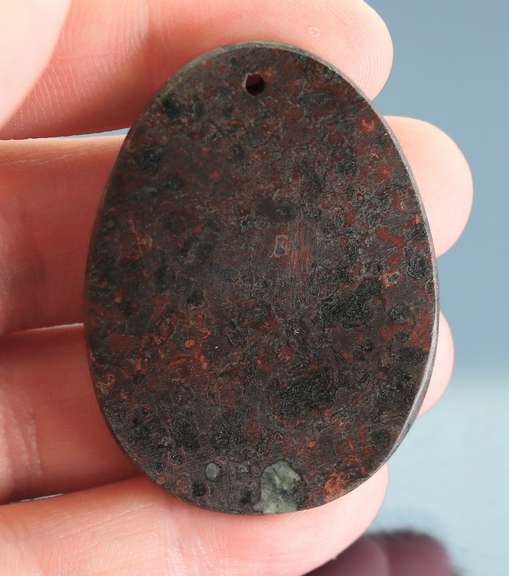 Well marbled 75.52ct pre-drilled Jasper cabochon