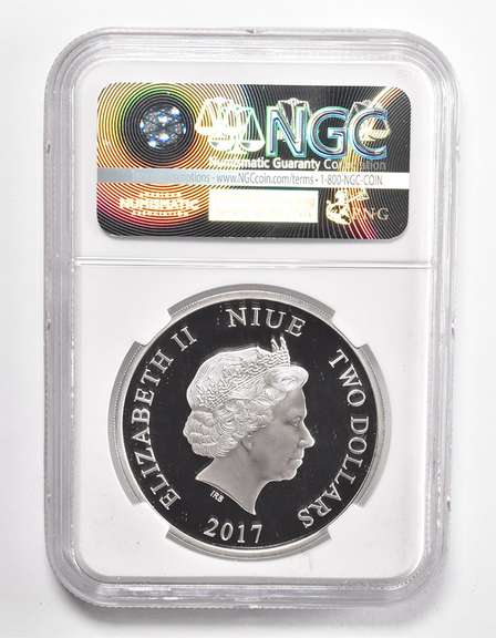 PF70UCAM 2017 Niue $2 Colorized Mickey Fantasia 1 Of 1st 50 Struck NGC