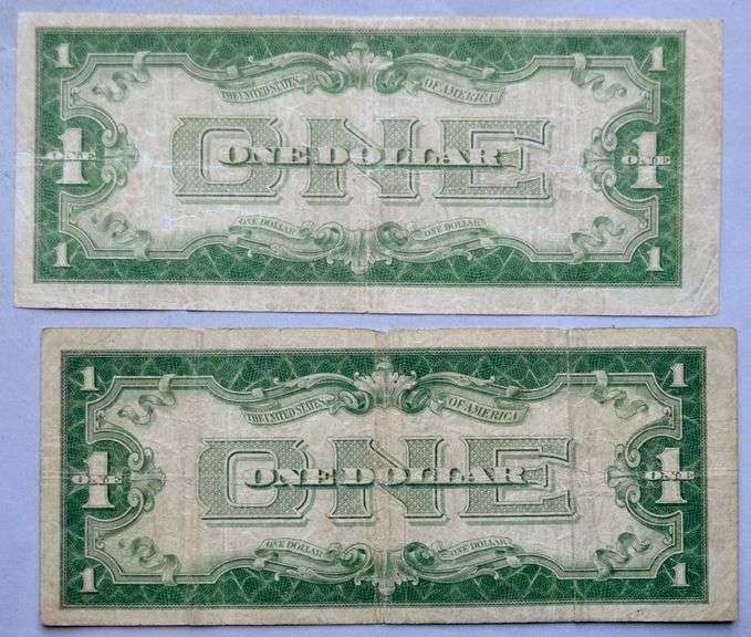 1928 A &1934 $1 Funnyback Silver Certificates