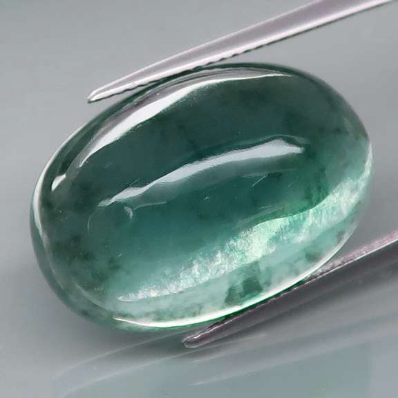 Huge! 34.35ct blended color blue green Fluorite cabochon