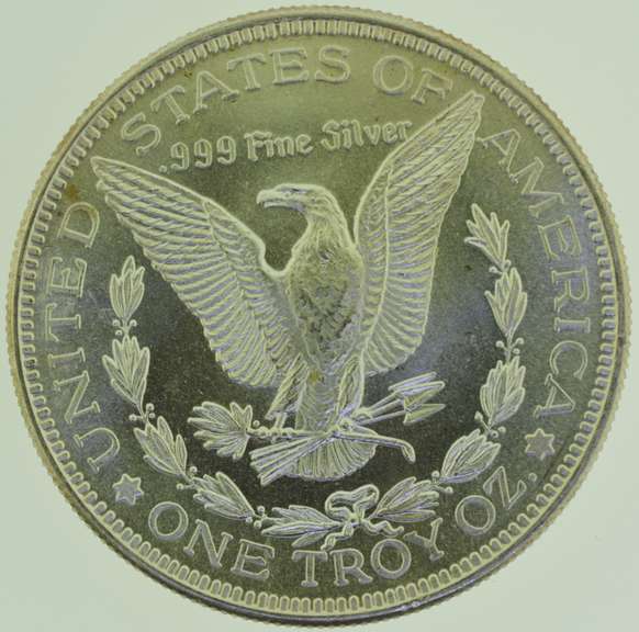 Morgan Dollar Design 1 oz .999 Fine Silver Round Silver Bar