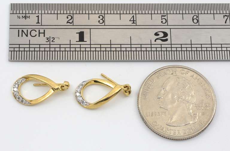 Cute Little Dangling Diamond Earrings