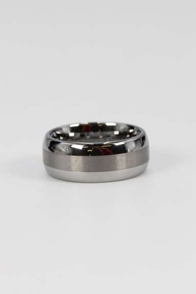 Men's Tungsten Carbide Brushed Center Wedding Band Comfort Fit Ring Size 6.5