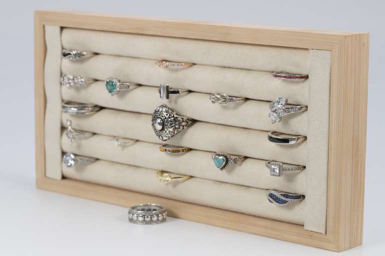 .925 Sterling Silver Curated Ring Set 20 RIng Lot Various Sizes & Styles