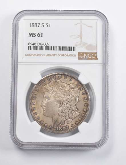 MS61 1887-S Morgan Silver Dollar NGC