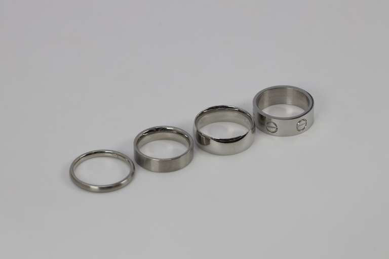 Lot of 25 Stainless Steel Bands 316L Various Sizes & Styles