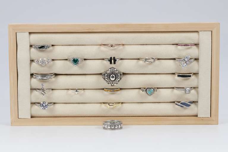 .925 Sterling Silver Curated Ring Set 20 RIng Lot Various Sizes & Styles
