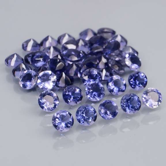 Excellent 4.57ct very best blue violet hue Iolite set