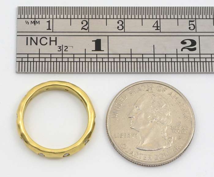 Useful Band with Flush Set Diamonds
