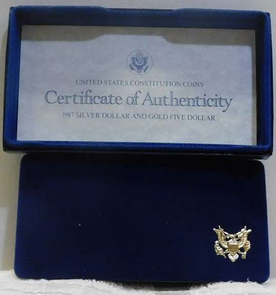 1987 Gold & Silver 2 pc PRF Set, Constitution