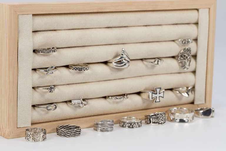 .925 Sterling Silver Curated 20 Ring Lot Various Sizes & Styles