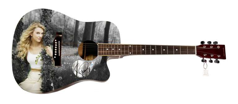 Taylor Swift Autographed Signed Custom Photo Graphics Guitar ACOA