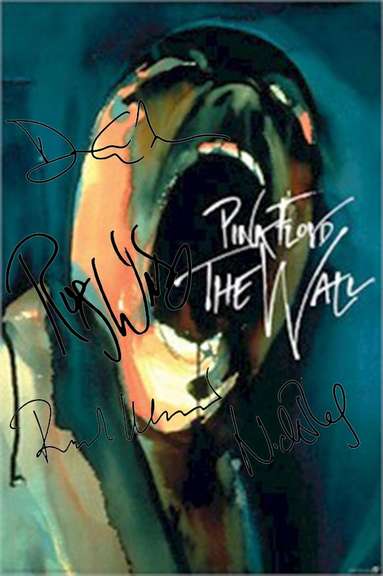 Pink Floyd 24x36 Autographed Facsimile Signed Poster