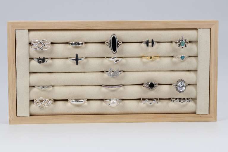 .925 Sterling Silver Curated Ring Set Lot of 20 Rings