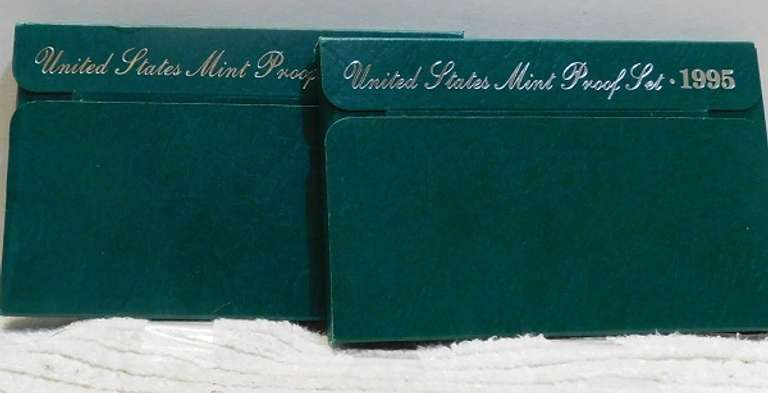 2 Sets:  1995 PROOF Sets, Much harder date