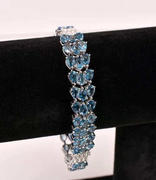 Incredible Topaz Sterling Silver Bracelet