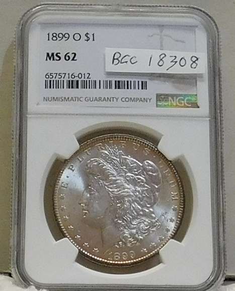 1899-O Morgan Dol  NGC MS-62