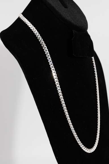 .925 Sterling Silver 6mm Diamond Cut Miami Cuban Link Chain 24 Inches