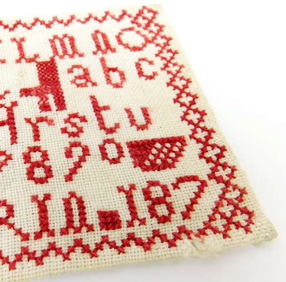 Small Antique 19th Century French Sampler