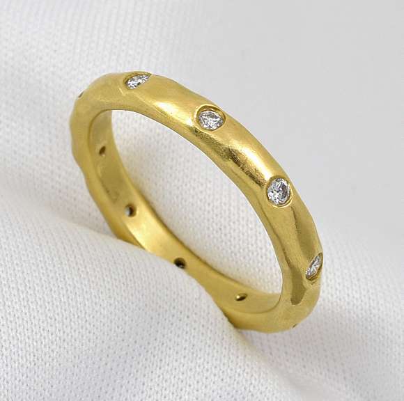 Useful Band with Flush Set Diamonds