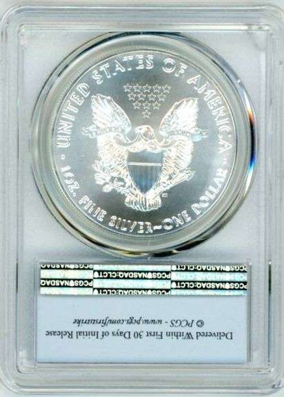 2017 BU US Silver Eagle in PCGS MS70 First Strike