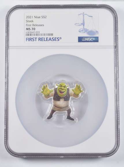 MS70 2021 Niue $2 Shrek 1 Oz. .999 Fine Silver FR NGC