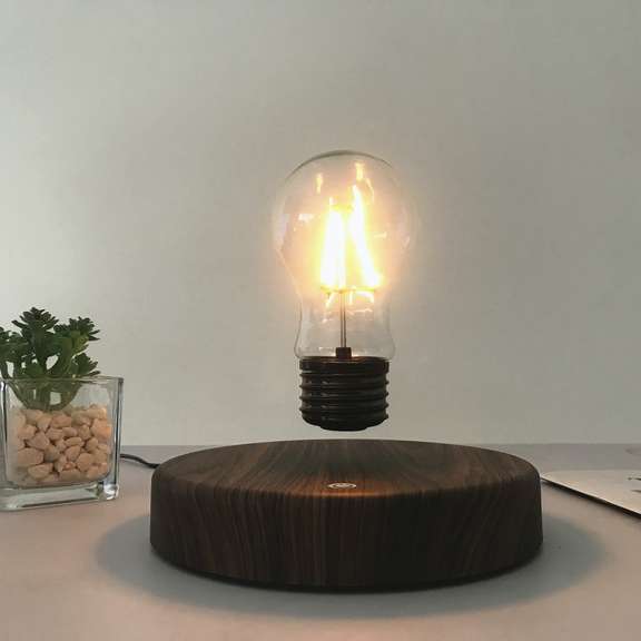 Imitation Wood Grain Magnetic Levitation Light Bulb