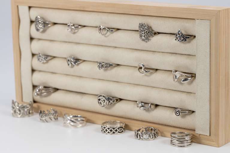 .925 Sterling Silver Curated 20 Ring Lot Various Sizes & Styles