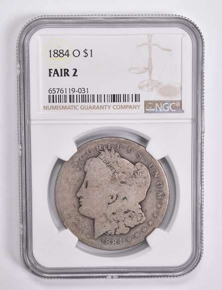 FAIR 2 1884-O Morgan Silver Dollar NGC Lowball Low Ball