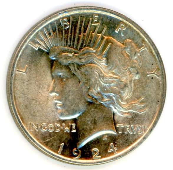 1924 Peace Silver Dollar