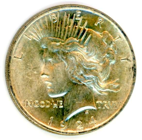 1924 Peace Silver Dollar