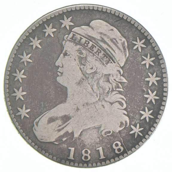 1818 Capped Bust Half Dollar R4+ 115a