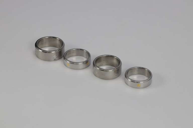 Lot of 19 Stainless Steel 316L Laser Cut Design Rings Various Sizes & Styles