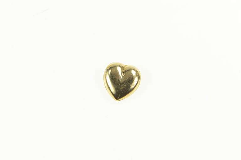14K Yellow Gold Puffy Heart Love Symbol Classic Charm/Pendant