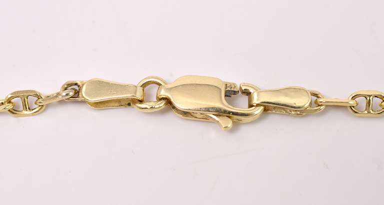 Fantastic Mariner Link Anklet in 14K Yellow Gold