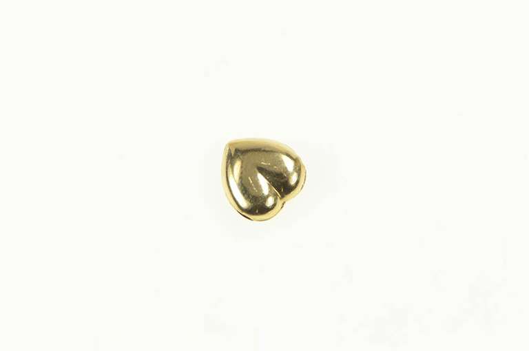14K Yellow Gold Puffy Heart Love Symbol Classic Charm/Pendant