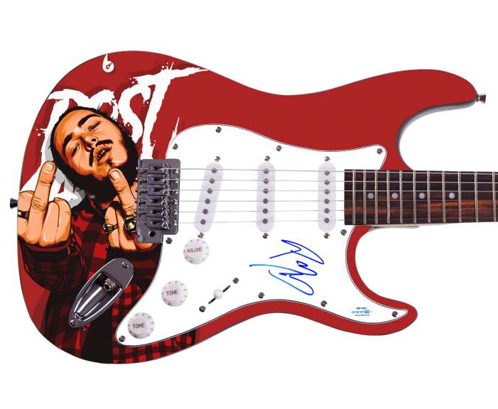 Post Malone Autographed Signed Custom Graphics Guitar ACOA