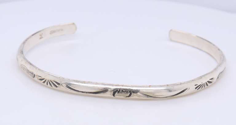 Vintage 925 Sterling Silver Cuff Bangle