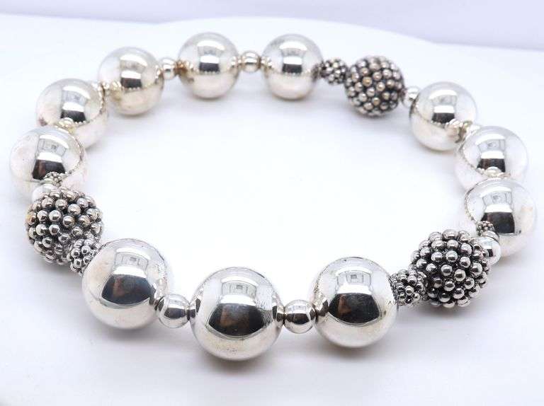 925 Sterling Silver Ball Bead Bracelet