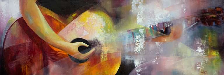 Sussan Afrasiabian Original Oil on Canvas "Solo"