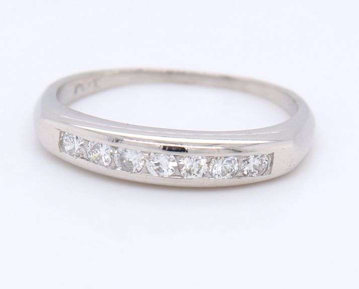 Vintage Platinum Channel Set Diamond Band