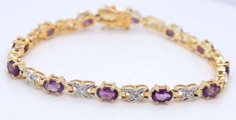 Vintage 925 Sterling Silver Cubic Zirconia Tennis Bracelet