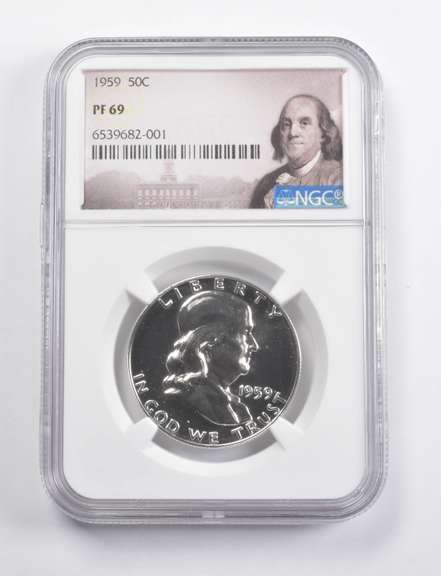PF69 1959 Franklin Half Dollar NGC