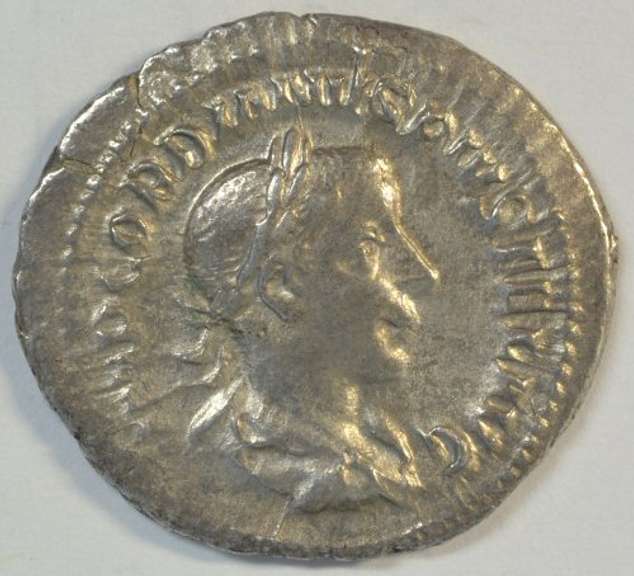 Sharp original Gordian III Roman silver Piece, 238-244 AD
