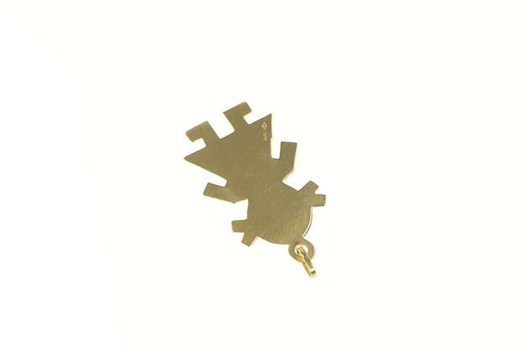 14K Yellow Gold Geometric Girl Cut Out Child Mothers Day Charm/Pendant