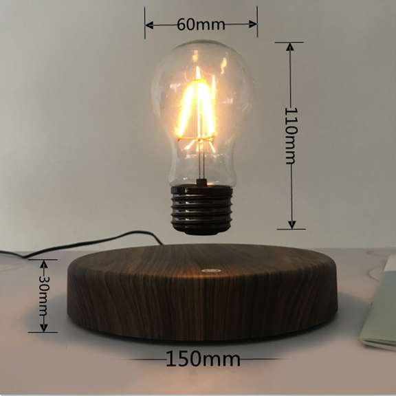 Imitation Wood Grain Magnetic Levitation Light Bulb