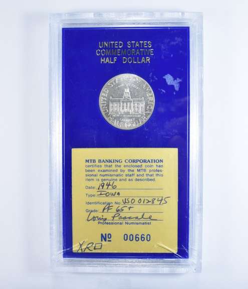 PF65+ 1946 Iowa State Centennial Commemorative Half Dollar Graded MTB