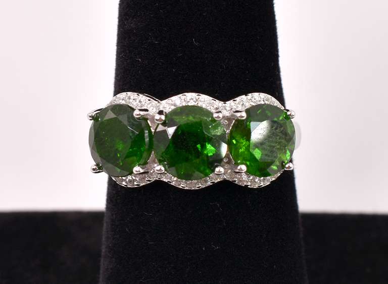 Chromium Diopside Sterling Silver Ring