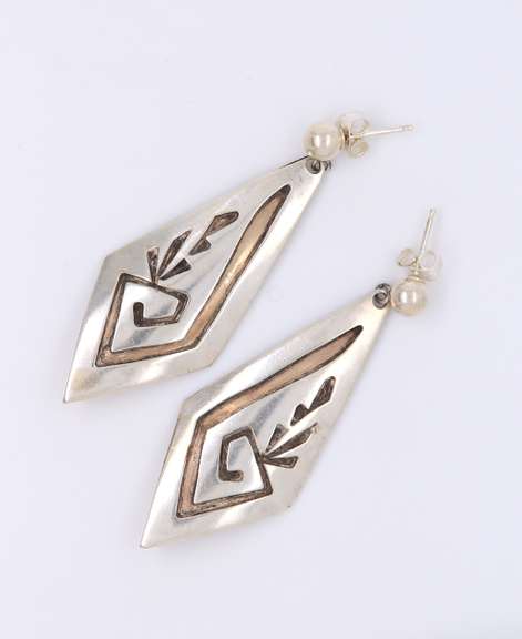 Vintage 925 Sterling Silver Dangle Earrings